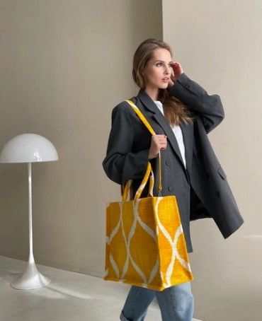 Шелковый (Бахмаль) тоут Grand (L) FELICITAE VITAE! (Манговый щербет!) MAX-NEW.FELICITAE VITAE!/L